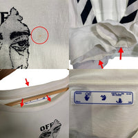 OFF-WHITE オフホワイト レイヤード ロングスリーブ プリントTシャツ ホワイト OMAB022F20FAB004 Size XL 福生店