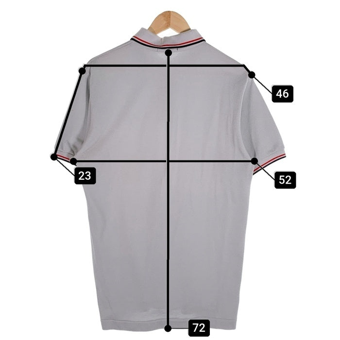 FRED PERRY フレッドペリー Tip Line Polo 半袖ポロシャツ コットンピケ グレー FPP732 日本製 Size L 福生店
