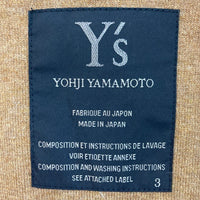 Y'S ワイズ 2005A/W コットンジャケット YN-T82-063 / YN-T84-063 ブラウン size3 瑞穂店