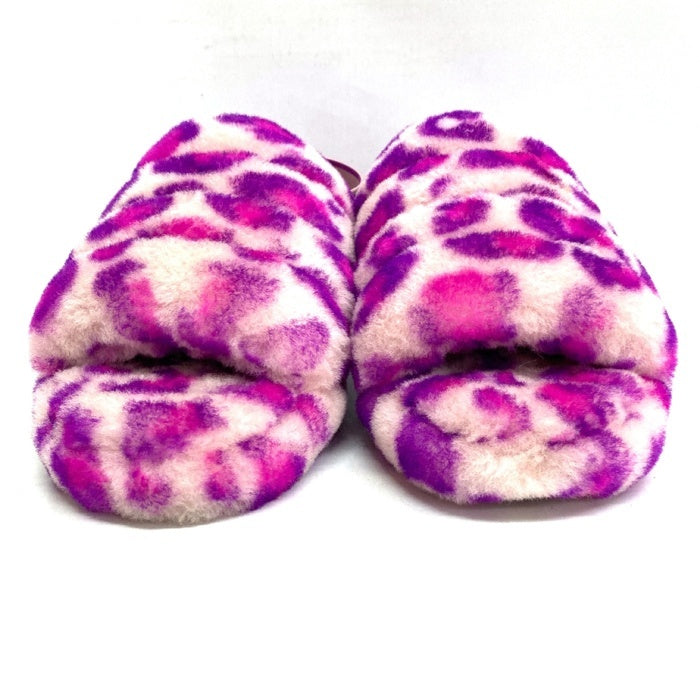 UGG アグ 1117153 Fluff Yeah Slide Leopard フラッフ イヤー スライド レオパード サンダル パープル size24cm 瑞穂店