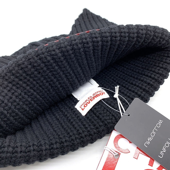 CHARLES JEFFREY LOVERBOY チャールズジェフリーラバーボーイ CHUNKY EARS BEANIE チャンキーイヤーズビーニー ブラック ウール ナイロン 福生店