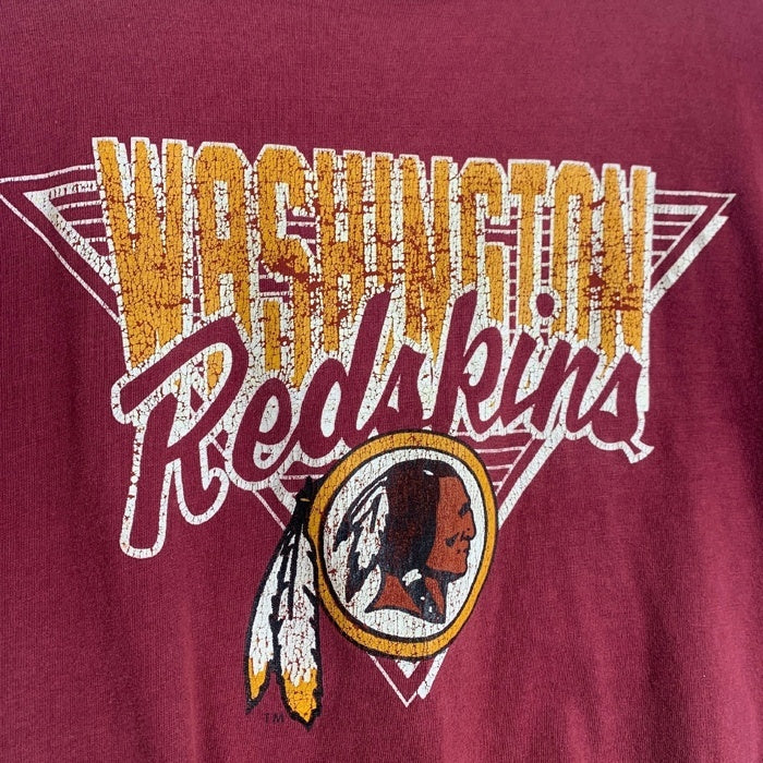 90's Champion チャンピオン NFL ワシントン・レッドスキンズ プリントTシャツ バーガンディー USA製 Size L 福生店
