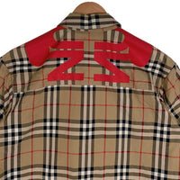 BURBERRY バーバリー 22SS Universal Passport ユニバーサルパスポート ノバチェック 半袖 ハーフジップ シャツ ベージュ Size XS 福生店