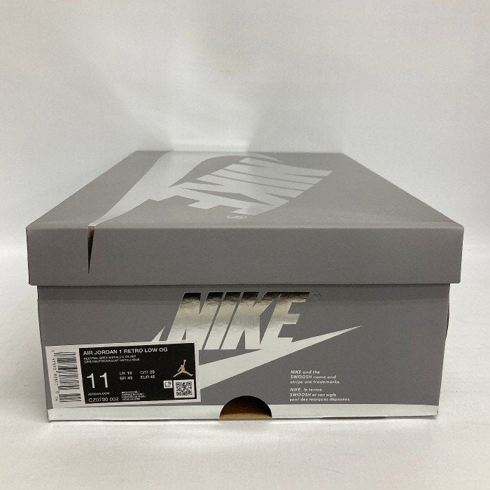 Nike ナイキ スニーカー CZ0790-002 Air Jordan 1 Retro Low OG ジョーダン1 レトロ ロー シルバー size29cm 瑞穂店