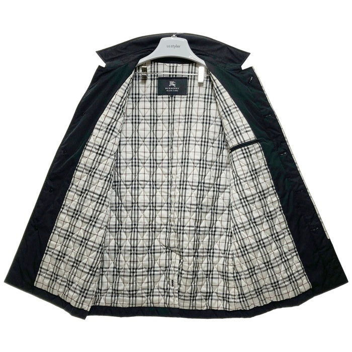 BURBERRY BLACK LABEL バーバリーブラックレーベル  BMA15-305-09 裏地ノバチェック 中綿コート ブラック sizeM 瑞穂店