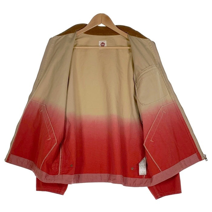 PLT PARIS SAINT GERMAIN パリサンジェルマン キャンバスダック ジップアップジャケット ベージュ レッド ベイクルーズ Size L 福生店
