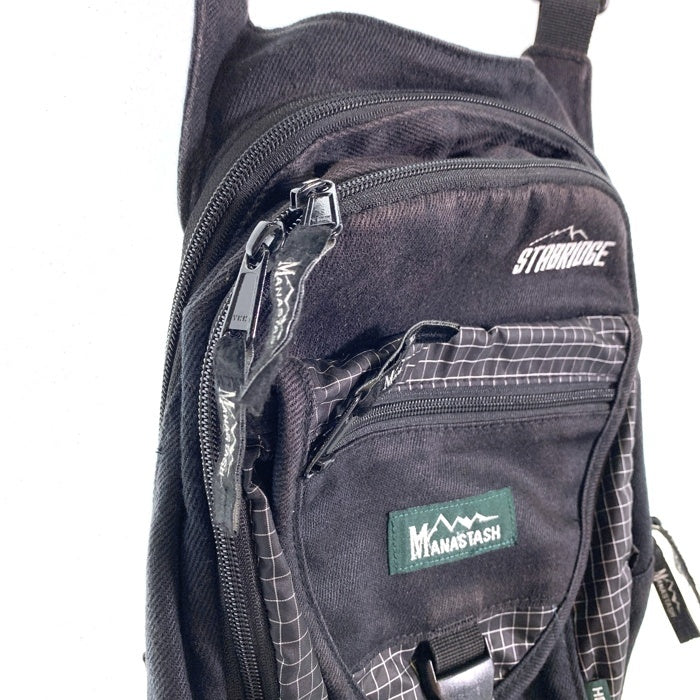 MANASTASH マナスタッシュ STABRIDGE スタブリッジ Grid Rip-Stop Travel Bag ボディバッグ ブラック 福生店