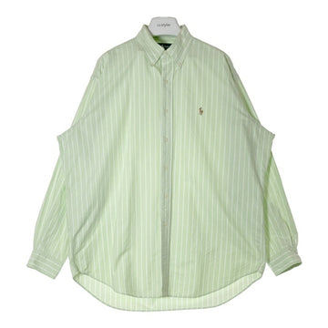 Ralph Lauren ラルフローレン BLAKE ストライプ 長袖 オックスフォードシャツ ミントグリーン sizeL 瑞穂店