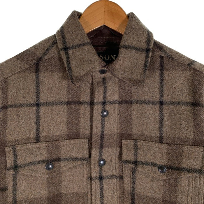 FILSON フィルソン ウールジャケット チェック グレー ブラウン スナップボタン 並行品 Size S-M 相当 福生店