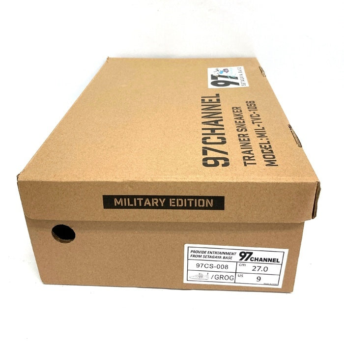 97 CHANNEL 97チャンネル 97CS-008 所ジョージ 世田谷ベース ベルクロスニーカー MILITARY EDITION カーキ size27cm 瑞穂店