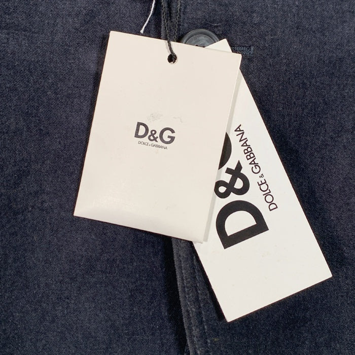 D&G DOLCE&GABBANA ドルチェアンドガッバーナ 2B ベロアテーラードジャケット ベリーダーク RJ0018-TNVAS Size 48 福生店