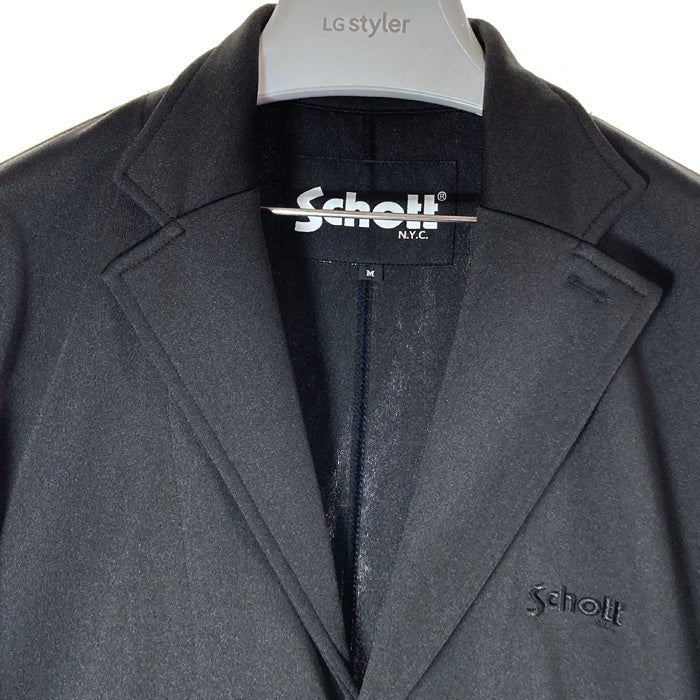 Schott ショット 782-3152014 JERSEY 2BUTTON JACKET ジャージ- 2ボタン ジャケット ブラック sizeM 瑞穂店