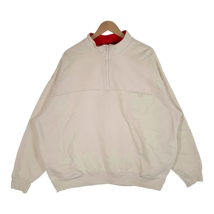 SUPREME シュプリーム 22AW Washed Half Zip Pullover ウォッシュドハーフジッププルオーバー スウェットトレーナー ホワイト Size L 福生店