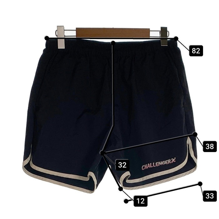 CHALLENGER チャレンジャー 80's WARM UP SHORTS ナイロン ウォームアップ ショーツ ハーフパンツ ブラック Size L 福生店