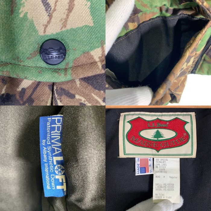 80~90's L.L.Bean エルエルビーン MAINE GUIDE リアルツリー プリマロフト ジップアップジャケット 中綿 USA製 Size M-R 福生店