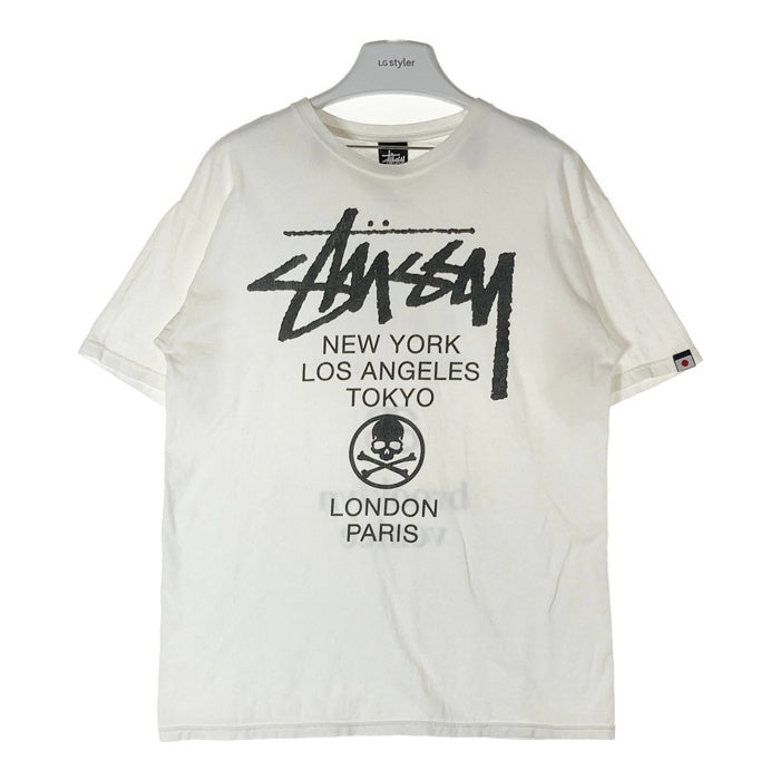 STUSSY×mastermind ステューシー × マスターマインドJAPAN ワールドツアーTシャツ ホワイト sizeM 瑞穂店