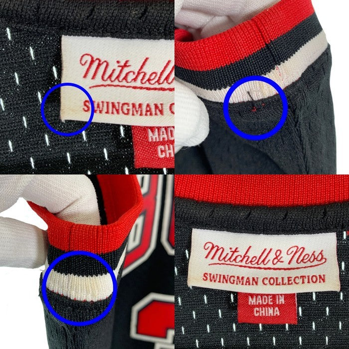 Mitchell&Ness ミッチェルアンドネス NBA シカゴ・ブルズ ピッペン 33 メッシュ ゲームシャツ ユニフォーム ブラック レッド Size L 福生店