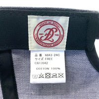 FULLCOUNT フルカウント 24AW F PATCH 6PANEL COATED DENIM BASEBALL CAP Fパッチ 6パネル デニム ベースボールキャップ ブラック 福生店
