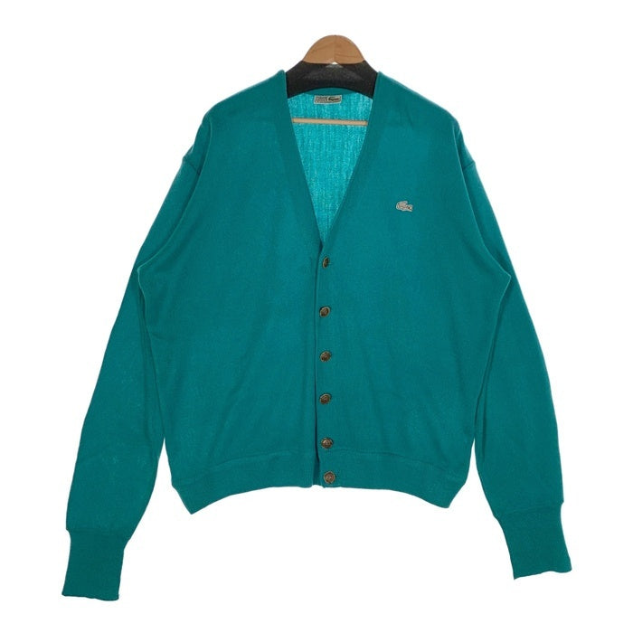 CHEMISE LACOSTE ラコステ アクリル ニットカーディガン ターコイズブルー スペイン Size E CHEMISE LACOSTE ラコステ アクリル ニットカーディガン ターコイズ