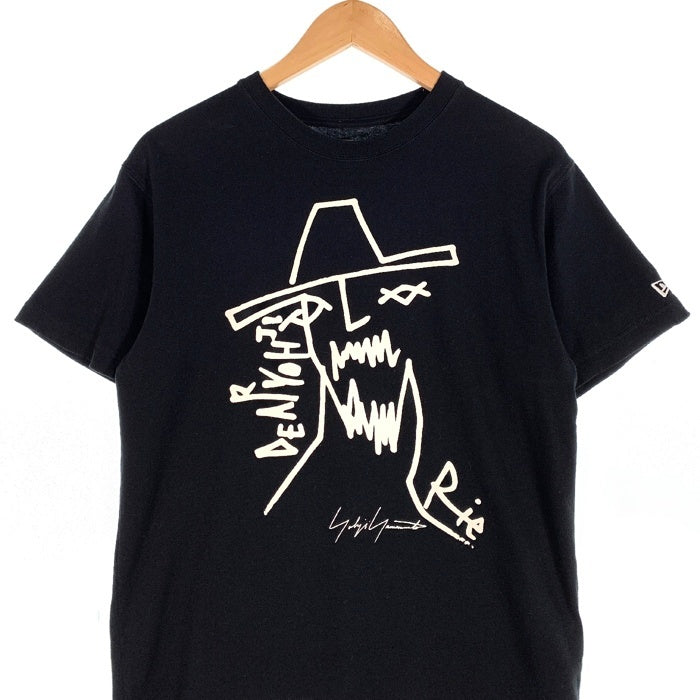Yohji Yamamoto POUR HOMME ヨウジヤマモトプールオム New Era ニューエラ プリントTシャツ ブラック HD-T93-983 Size M 福生店