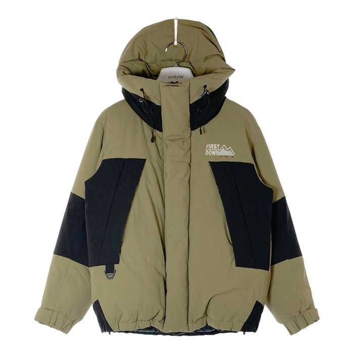 FIRST DOWN ファーストダウン 193-3526 バイカラー ダウンジャケット カーキ sizeS 瑞穂店