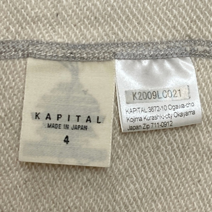 KAPITAL キャピタル PROPERTY OF BEETHOVEN ラグランスリーブ スウェットトレーナー オートミール グレー K2009LC021 Size 4 瑞穂店