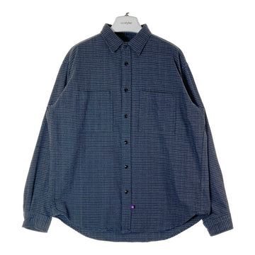 THE NORTH FACE ザノースフェイス PURPLE LABEL パープルレーベル NT3376N FLANNEL DOUBLE POCKET FIELD WORK SHIRT グレー sizeL 瑞穂店