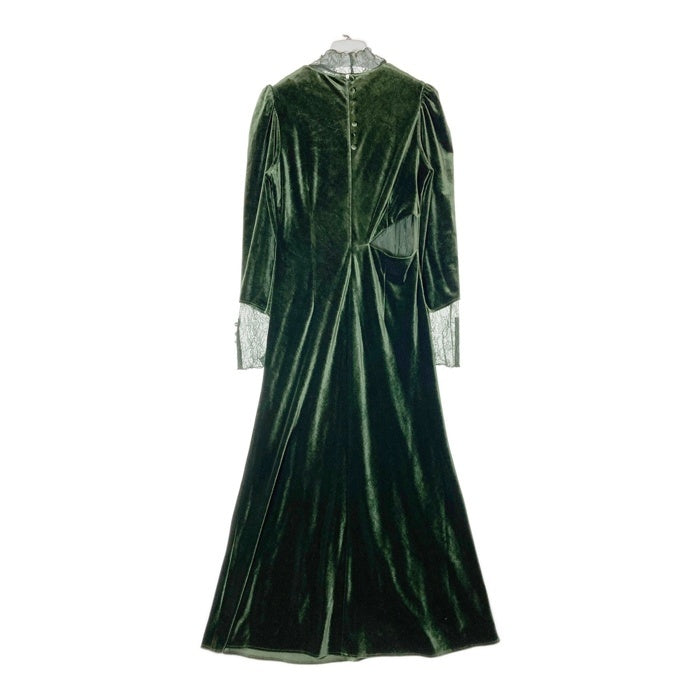 AMERI アメリ 23AW UND VELOUR HOLE LACE DRESS ベロア ホール レース ワンピース グリーン 02320530690 Size M 瑞穂店