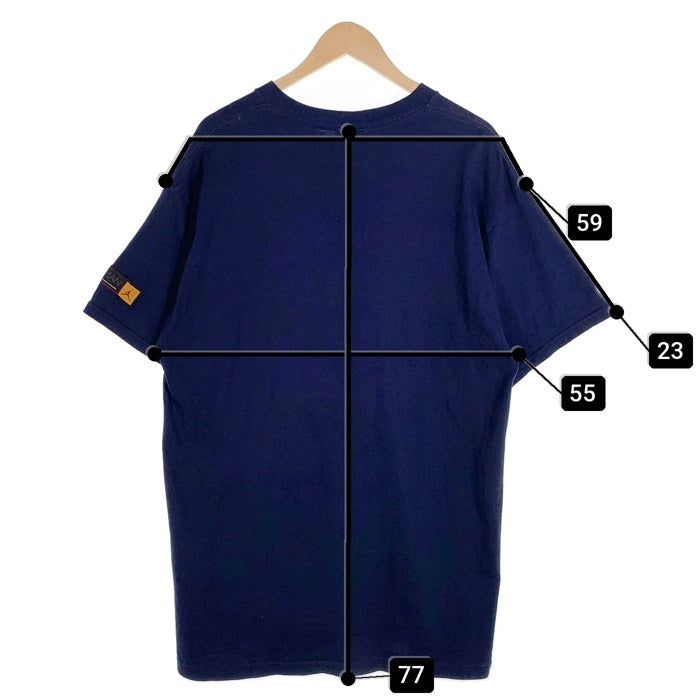 90's NIKE ナイキ ワンポイントジャンプマン刺繡 Tシャツ ジョーダン ネイビー USA製 Size L 福生店
