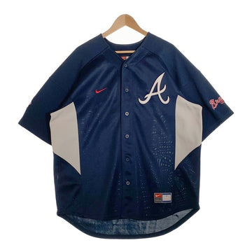 00's NIKE TEAM ナイキ Atlanta Braves アトランタ・ブレーブス C.JONES ベースボールシャツ ジャージー ネイビー Size L 福生店