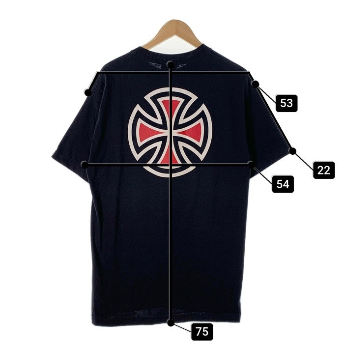 90's~ INDEPENDENT インデペンデント プリントTシャツ ブラック NHS Size L 福生店