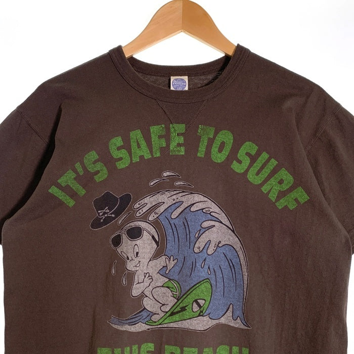TOYS McCOY トイズマッコイ CASPER TEE IT`S SAFE TO SURF キャスパープリントTシャツ 前V チャコールグレー TMC2504 Size L 福生店