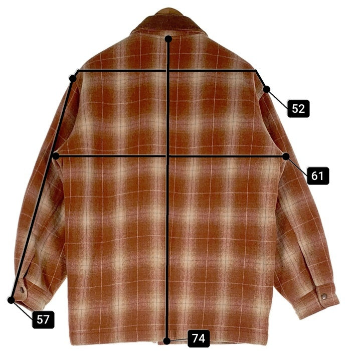 McGREGOR マックレガー ウール キルティングジャケット チェック ブラウン MM13-4604 Size M 福生店