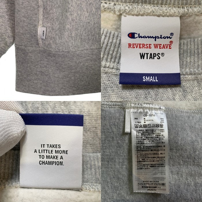 WTAPS ダブルタップス 21AW Champion チャンピオン REVERSE WEAVE リバースウィーブ クルーネックスウェットトレーナー グレー C8-T016 Size S 福生店