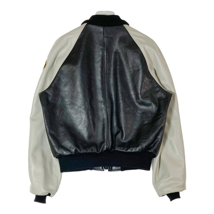 VANSON バンソン TJV USA製 胸ワッペン レザー チームジャケット ブラック size42 瑞穂店