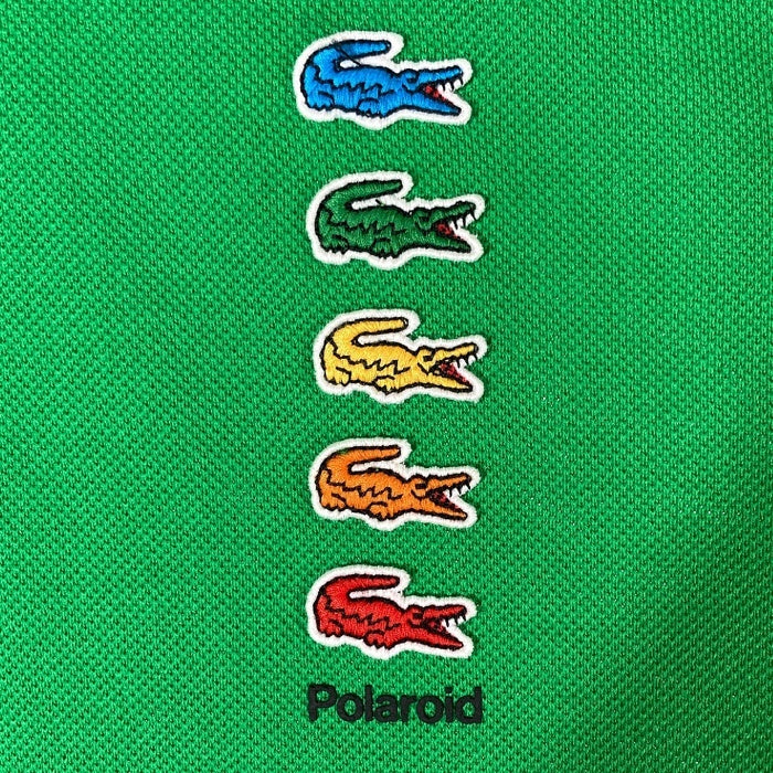 LACOSTE×Polaroid ラコステ×ポラロイド 5連ロゴ ポロシャツ グリーン sizeXS 瑞穂店