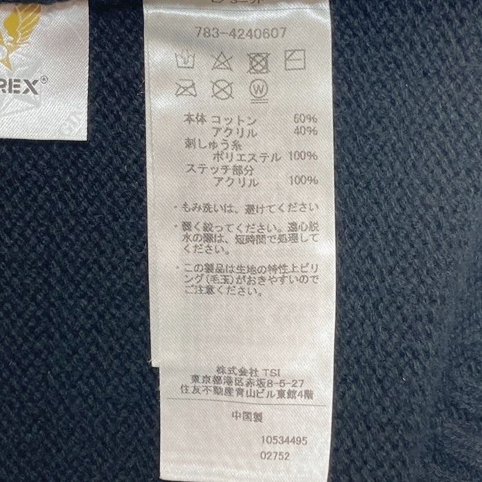 AVIREX ボトルネックスリーブ刺繍トップス ブラック SizeF 瑞穂店