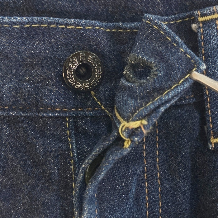 A BATHING APE アベイシングエイプ ペイント風 エイプヘッド デニムパンツ ブルー sizeM 瑞穂店