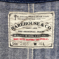 WAREHOUSE ウエアハウス Lot2165 INDIGO HERRINGBONE COVERALL WITH CHINSTRAP ヘリンボーンカバーオール ジャケット インディゴ Size 36 瑞穂店