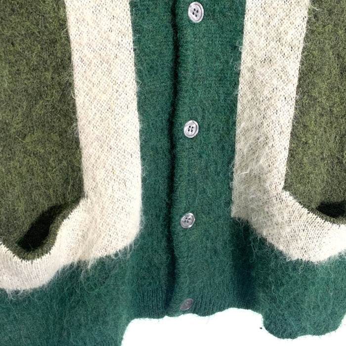 Backers バッカーズ ストライプ ブラッシュド カーディガン グリーン Size M 福生店