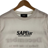 SAPEur サプール HAPPY BIRTHDAY TEE プリントTシャツ ホワイト Size L 福生店