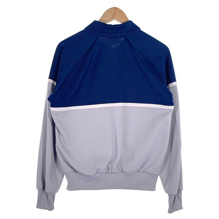 70's~ adidas アディダス トラックジャケット 襟付き ネイビー グレー 台湾製 Size L 福生店