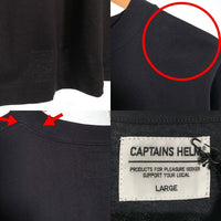 CAPTAINS HELM キャプテンズヘルム NEW STANDARD LOGO L/S TEE ロゴプリント ロングスリーブTシャツ ブラック CH24-SP-T01 Size L 福生店