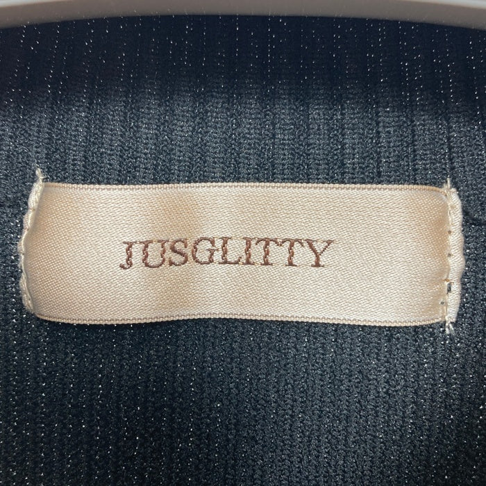 JUSGLITTY ジャスグリッティー ボリュームスリーブニット ブラック size2 瑞穂店