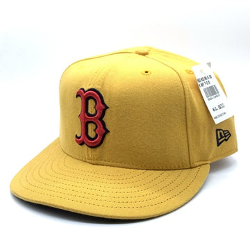 90's New Era ニューエラ MLB ボストン・レッドソックス 59FIFTY ベースボールキャップ マスタード ウール USA製 Size 7 3/8 (58.7cm) 福生店