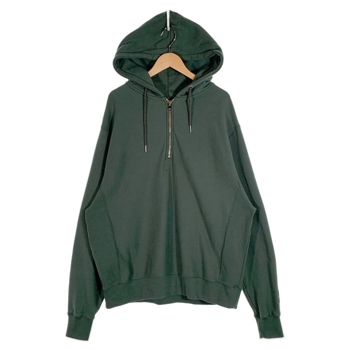 ATRCTR アトラクター 25SS ハーフジップ プルオーバースウェットパーカー フーディー グリーン Size 1 福生店