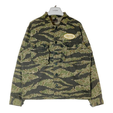 TENDERLOIN テンダーロイン T-BAMBOO SHT タイガーカモ シャツジャケット オーバルパッチ カーキ SizeM 瑞穂店