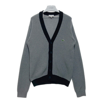 LACOSTE ラコステ ハイブリッドワッフルニット カーディガン グレー ブラック AH147EL Size FR3 瑞穂店