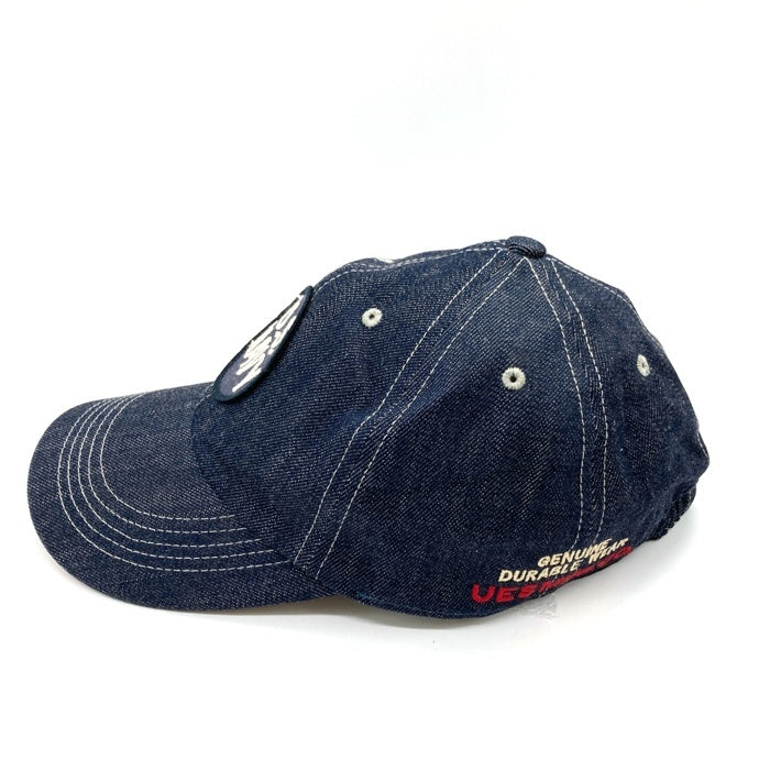UES ウエス U.S.NAVY ワッペン デニムベースボールキャップ インディゴ sizeXL 瑞穂店