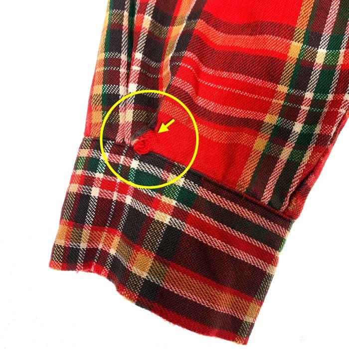 60's King Kole キングコール フランネルチェックシャツ レッド Size S 相当 福生店